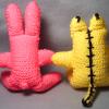 Tiger and Bunny Crocheted Plushies